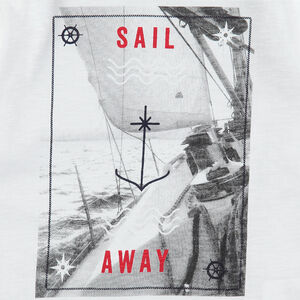 Camiseta de punto de manga larga con estampado de fantasía 