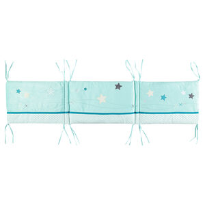 Chichonera de popelina y terciopelo con estrellas con bordado 