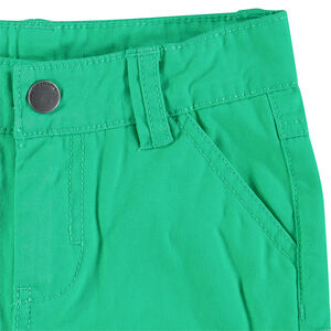 Bermudas de algodón teñido con bolsillos de tipo cargo 