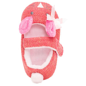 Patucos de punto mezclado con dorado y orejas de conejo de relieve 