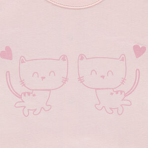 Pelele de punto con gatos estampados 