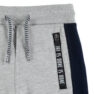 Pantalón de chándal de felpa bicolor 