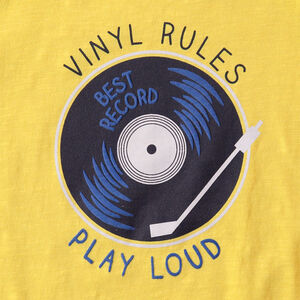 Camiseta de manga corta lisa con dibujo estampado 