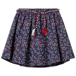 Falda fluida estampada floral  