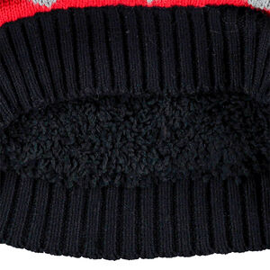 Gorro de punto con forro de borreguito y dibujo de jácquard vintage 