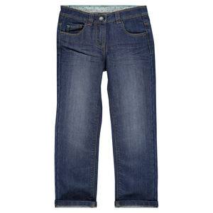 Jeans de corte recto efecto usado  Main Jeans de corte recto efecto usado
