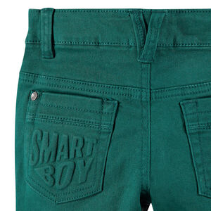 Pantalón de twill teñido con bolsillo tipo plastrón en la parte trasera 