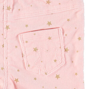Pantalón de pana con estrellas doradas estampadas 
