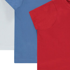 Lote de 3 camisetas lisas de manga corta de jersey 