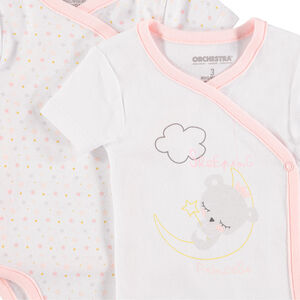 Pack de 2 bodies de manga corta con koala y estrellas estampadas 