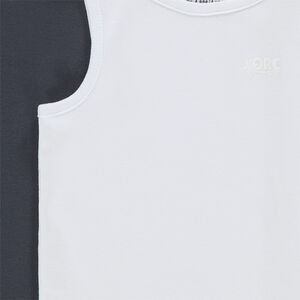Júnior - Pack de 2 camisetas lisas sin mangas de punto 