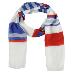 Tagelmust de gasas de algodón con rayas en contraste 