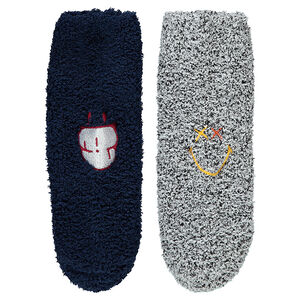 Juego de 2 pares de calcetines con motivos bordados ©Smiley  