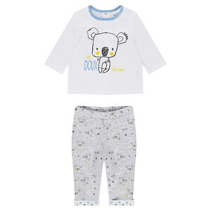 Pijama de punto con koalas estampados 