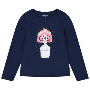 T-shirt manches longues en coton bio pour enfant fille 