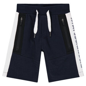 Bermudas de felpa con bolsillos con cremallera 