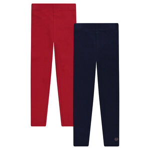 Pack de 2 leggings lisos de punto  Main Pack de 2 leggings lisos de punto