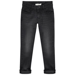 Vaqueros con efecto desgastado y arrugado con corte slim 