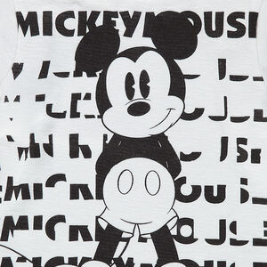 Camiseta de manga larga de punto slub con estampado de ©Disney Mickey 