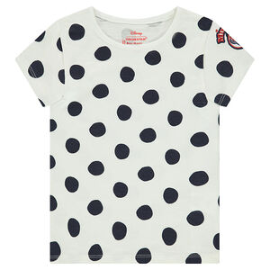 Camiseta de manga corta de lunares all-over con dibujo bordado  Main Camiseta de manga corta de lunares all-over con dibujo bordado