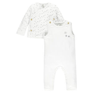 Conjunto de nacimiento peto chaleco de punto con estampado de estrella 