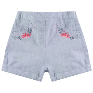 Pantalón corto de algodón de fantasía con bordados finos   Main Pantalón corto de algodón de fantasía con bordados finos