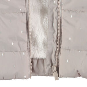Doudoune matelassée à motif brillant doublée sherpa 