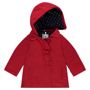 Abrigo de lana de fantasía con forro de lunares all over 