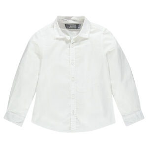 Camisa manga larga de algodón liso 