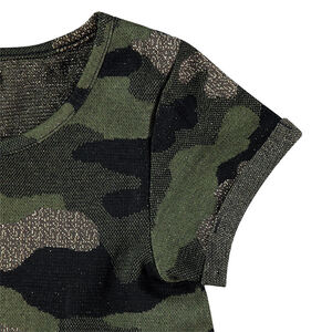 Júnior - Vestido de manga corta de punto con estampado de camuflaje de jacquard  Main Júnior - Vestido de manga corta de punto con estampado de camuflaje de jacquard