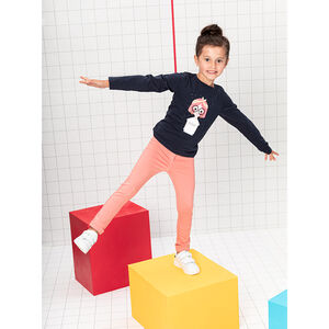 T-shirt manches longues en coton bio pour enfant fille 