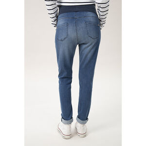 Vaqueros de premamá de corte slim con efecto desgastado 