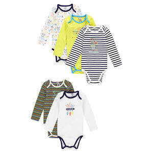 Lote de 5 bodies manga larga estampados de venados 