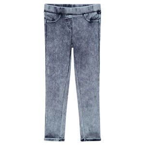 Júnior - Jeggings de imitación vaquero con efecto desgastado 