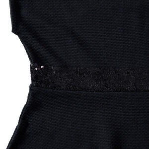 Júnior - Vestido de manga corta con banda de lentejuelas negras  Main Júnior - Vestido de manga corta con banda de lentejuelas negras
