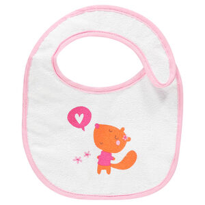 Babero corto de rizo de pvc con animal 