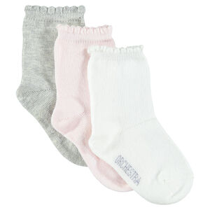 Lote de 3 pares de calcetines de color liso 