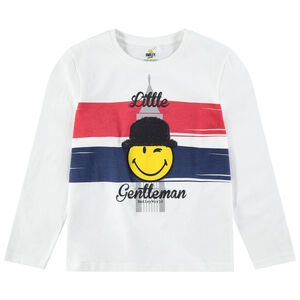 Júnior - Camiseta de manga larga de punto con ©Smiley de lentejuelas mágicas 