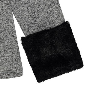 Júnior - Sudadera de muletón asargado con apliques de pelo falso 