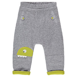 Pantalón de felpa de fantasía con parche de dinosaurio 