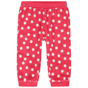Pijama de terciopelo con bordados Minnie Disney con lunares 