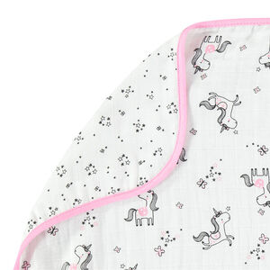Manta de tetra con unicornio y estrellas estampadas 