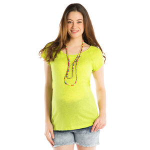 Camiseta manga corta para el embarazo de color liso 