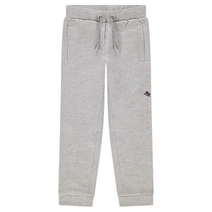 Pantalón de chándal de felpa con inscripción estampada  Main Pantalón de chándal de felpa con inscripción estampada