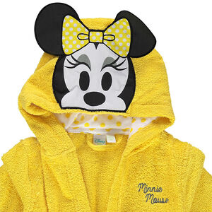 Albornoz de rizo con parche de Minnie en relieve en la capucha 