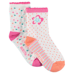 Juego de 2 pares de calcetines variados con dibujos de jacquard de colores  Main Juego de 2 pares de calcetines variados con dibujos de jacquard de colores