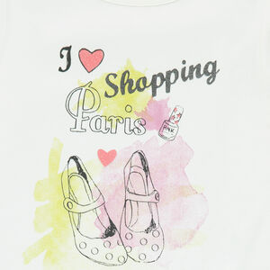 Camiseta de punto de manga larga con estampado de fantasía 