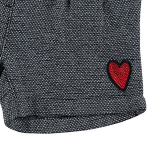 Pantalón de algodón con corazón de lentejuelas rojas  Main Pantalón de algodón con corazón de lentejuelas rojas