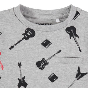 T-shirt manches longues en coton bio imprimé all-over 