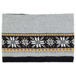 Snood de punto con dibujo de jacquard y forro de borreguillo 